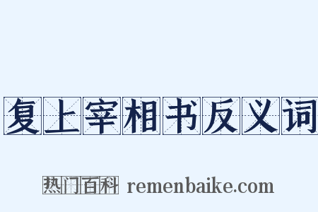 复上宰相书反义词是什么意思的图片